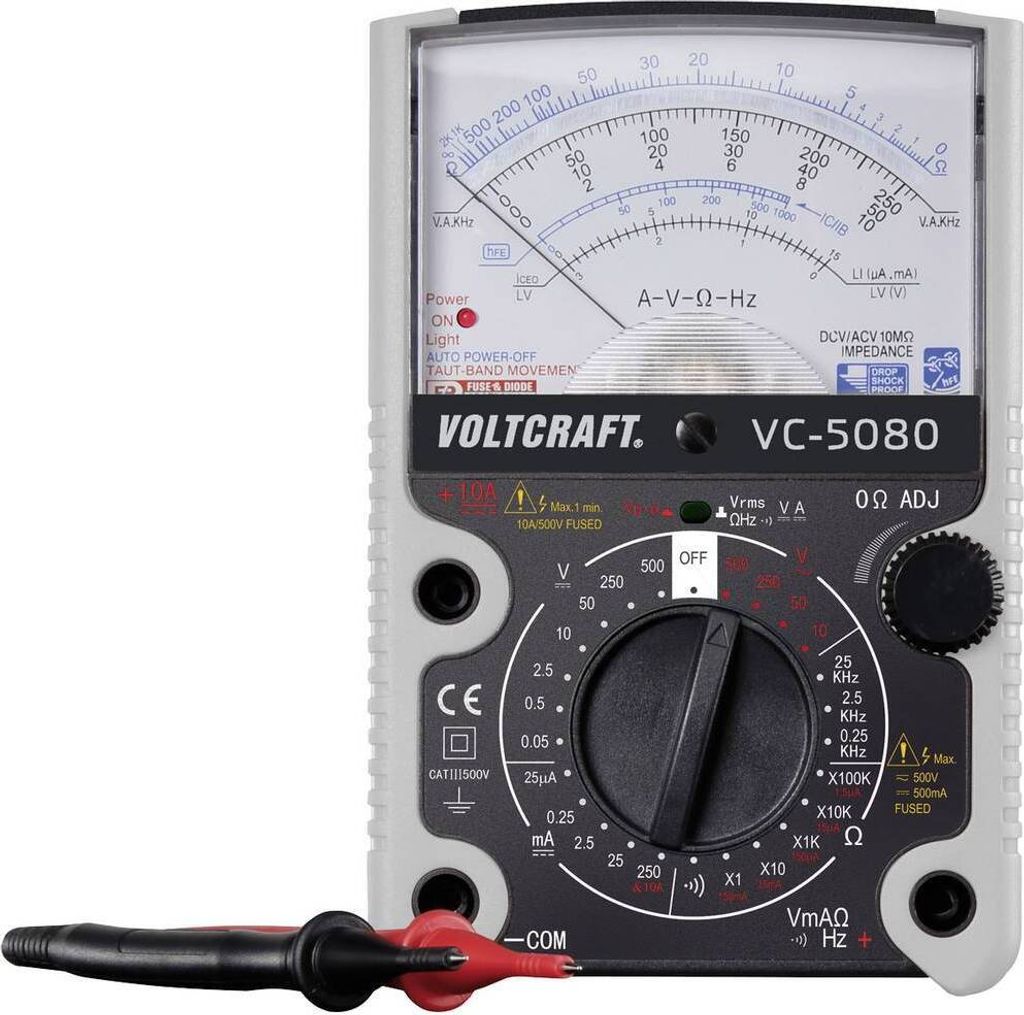 VOLTCRAFT VC-5080 Hand-Multimeter analog CAT III 500 V