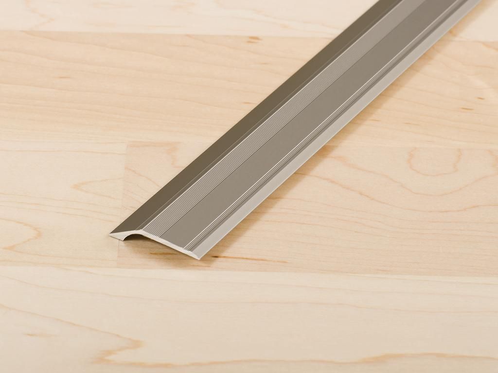PROLINE Edelstahl 2500mm Bodenprofil, Aluminium Anpassung eloxiert, Kantenschutz Übergangsprofil, L Profil für Fliesen Laminat Parkett, Bodenausg...
