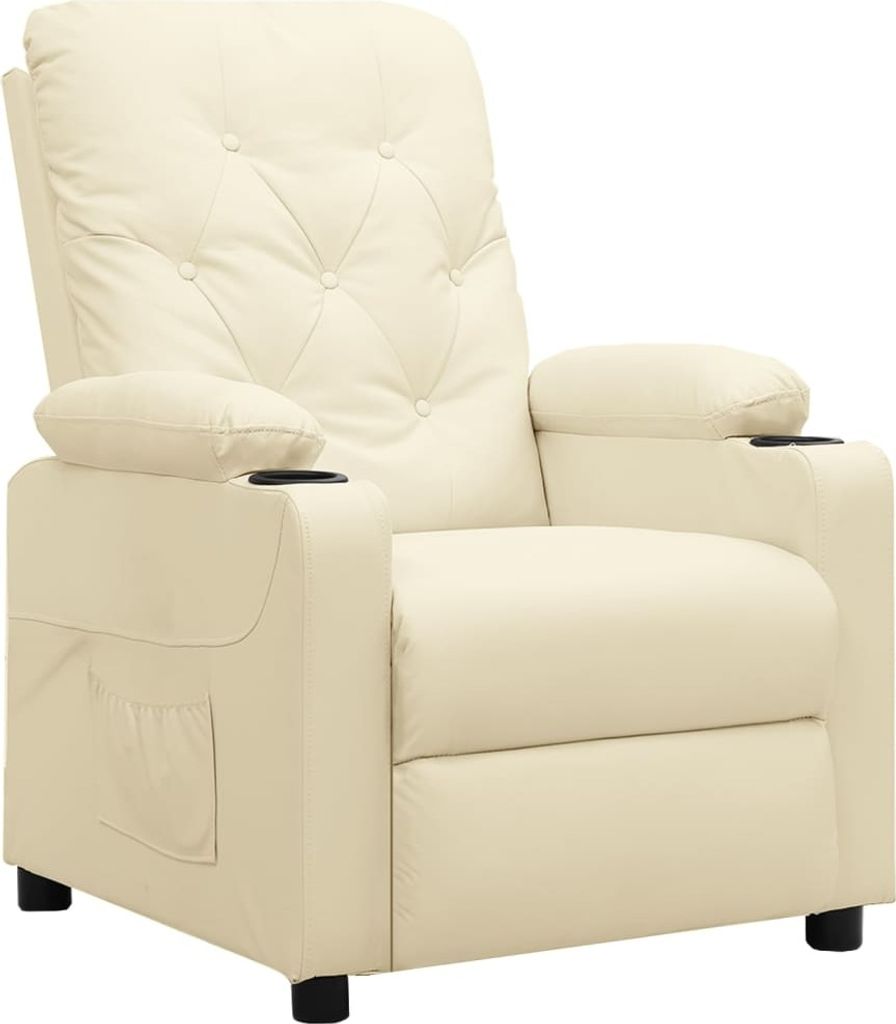 Relaxsessel Creme Kunstleder