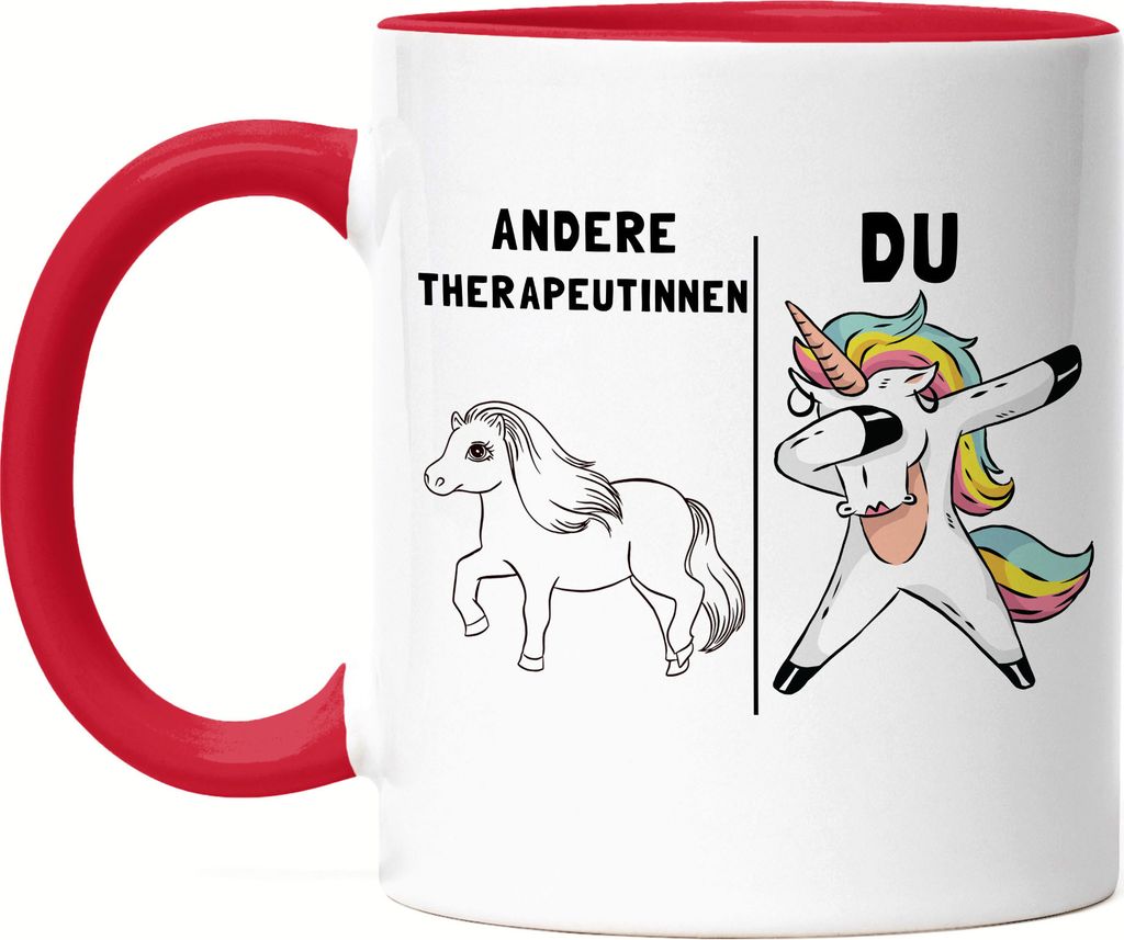 Andere Therapeutinnen Du Tasse Rot Pferd Einhorn Humor Lustig Unicorn Geschenk Apotheke
