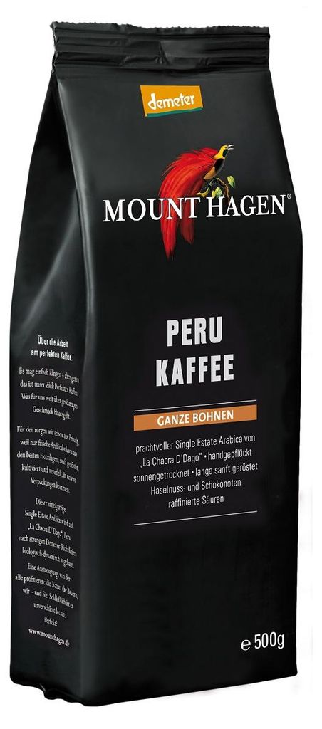 KAWA ZIARNISTA ARABICA 100 % PERU DEMETER BIO 500 g - MOUNT HAGEN