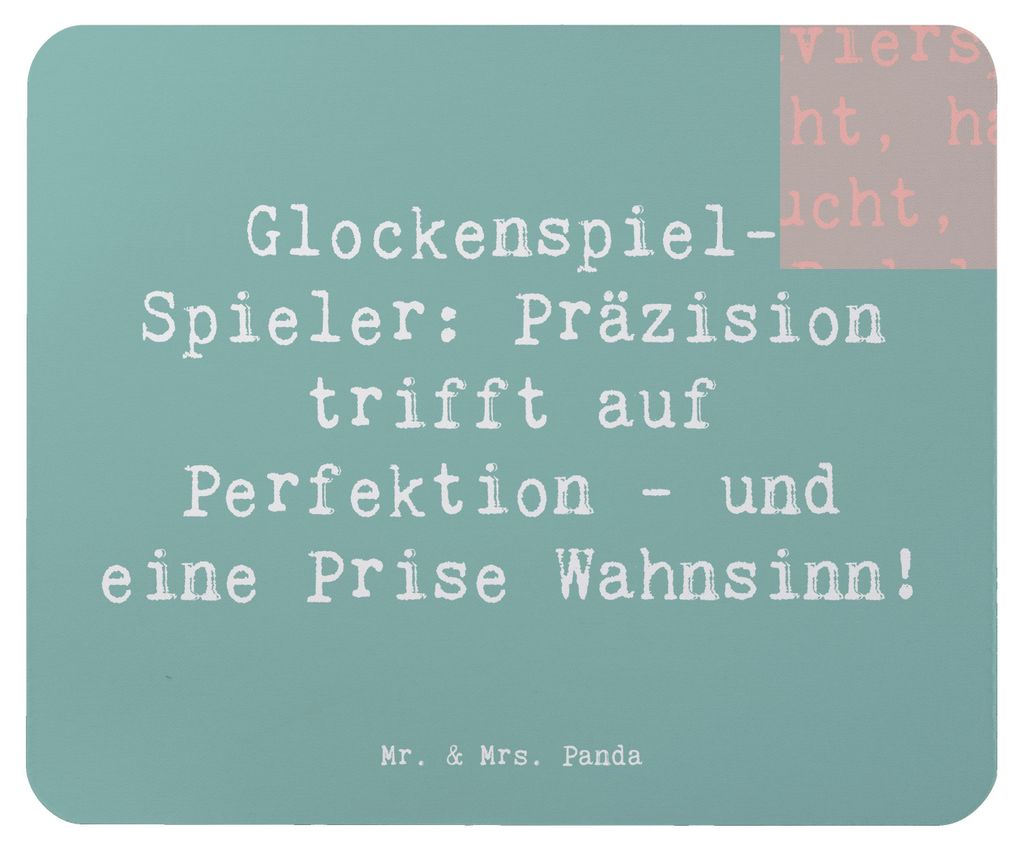Mr. & Mrs. Panda Mauspad Spruch Glockenspiel Kultur - Meeresbrise - Geschenk, Lernen, Instrumente, Töne, Mousepad, Perfektion, pc mausunterlage, O...