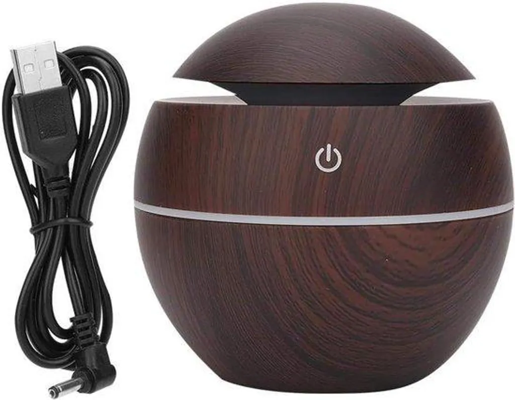 Humidificateur USB Anti Air Sec - Diffuseur Boule Bois Peau Hydratée