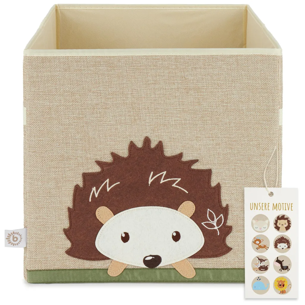 Bac de rangement anti-désordre 33 cm pour chambre bébé motif forêt
