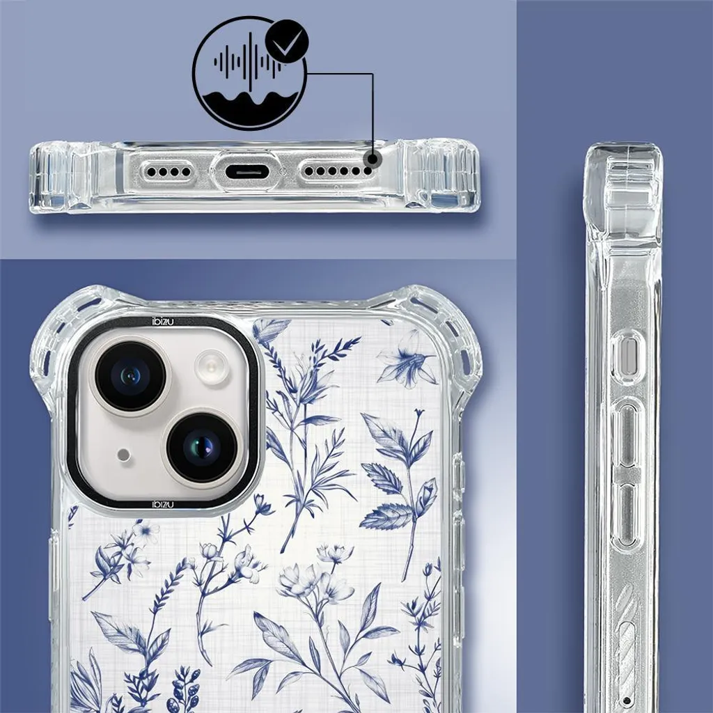 Coque de protection iPhone 14 Plus antichoc aimantée fleurs