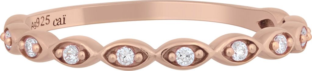 cai Ring 925/- Sterling Silber rot 048 (15,3) Zirkonia 274270227-2