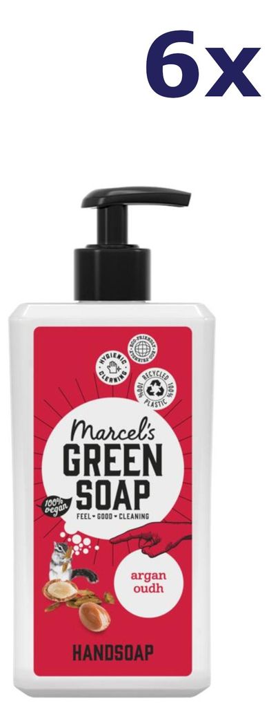 6x Green Soap Handzeep 500ml Argan