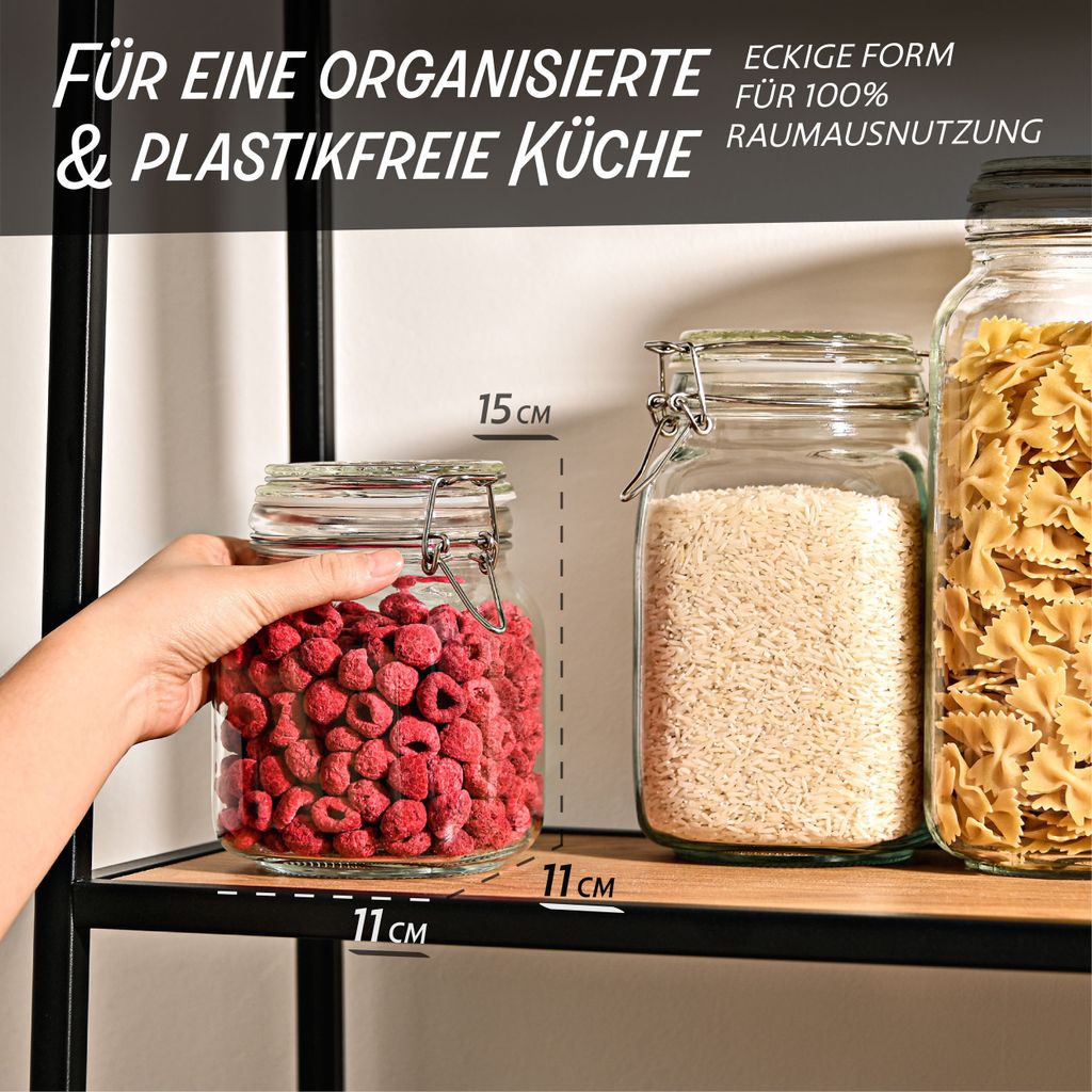 20 Stück Einmachgläser Mit Schwarzem Deckel – Normale Öffnung 7 Cm, 340 Ml, Spülmaschinen- & Mikrowellengeeignet