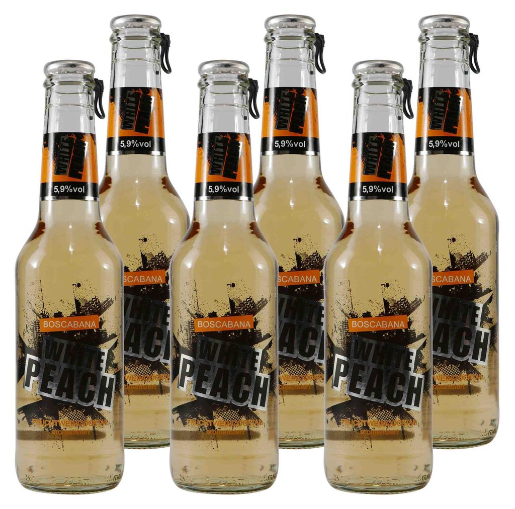 Boscabana White Peach Fruchtweincocktail (12 x 0,275L) Produktbild 