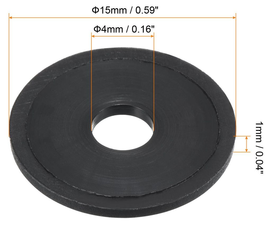 M4 Nylon Flache Unterlegscheiben 8 Pack 4mm ID 15mm AD Dichtungsringe Beilagscheiben Dichtring fš¹r Wasserhahn Rohrleitung Wasser Schlauch Befest...