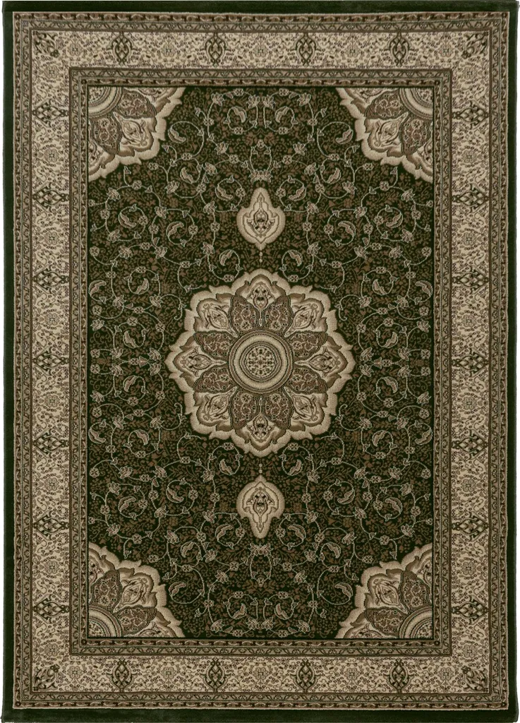 Tapis Vert 120x170 cm Facile d'Entretien - Tapis Vintage Poils Courts