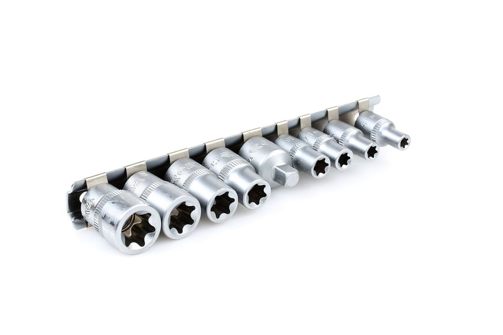 Jeu de douilles TORX 1/4", 3/8" 9 pièces E5-E16 Image du produit 