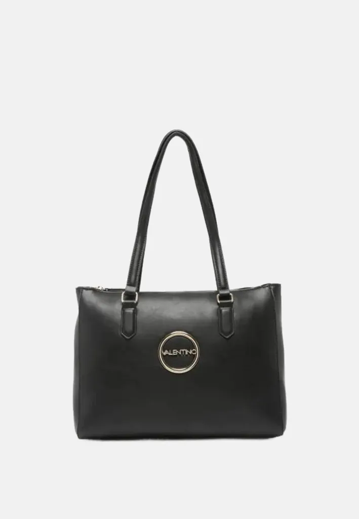 Sac Cabas Valentino Moses Nero Noir Intense avec Finition Grainée Luxe