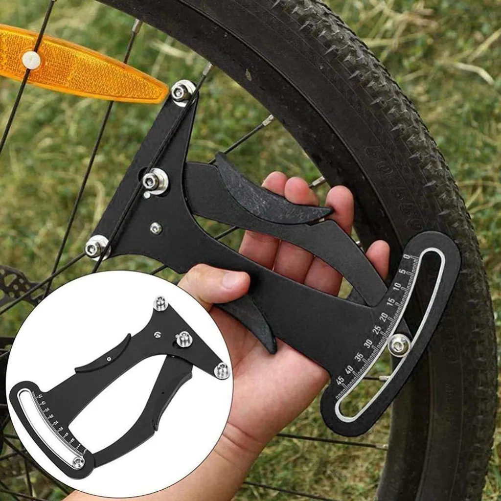 Ispettore dei raggi del misuratore di tensione dei raggi della bicicletta da strada MTB, robusti accessori per strumenti di riparazione e calibrazione della bicicletta in lega di alluminio  18