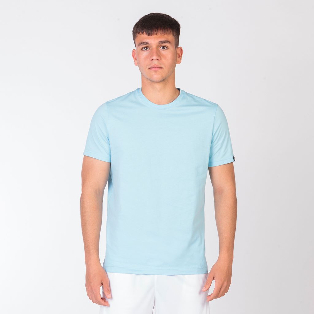 Joma desert t -shirt kurzarm himmel blau l - atmungsaktive baumwolle