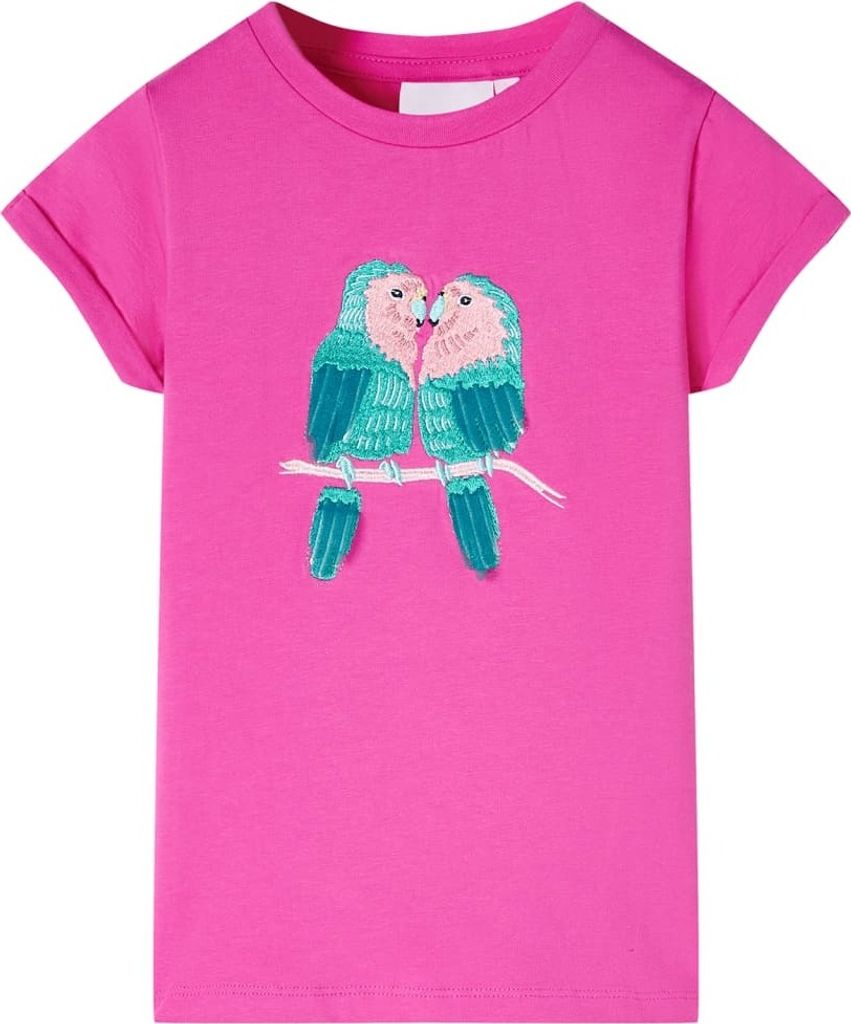 Kinder-T-Shirt Dunkelrosa 128