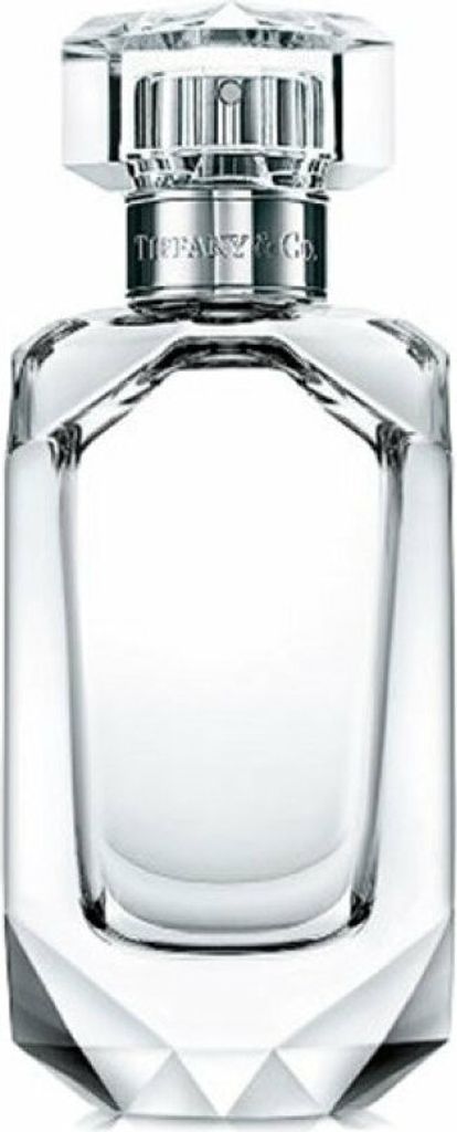 A clear, studio shot of a Tiffany & Co. perfume bottle.