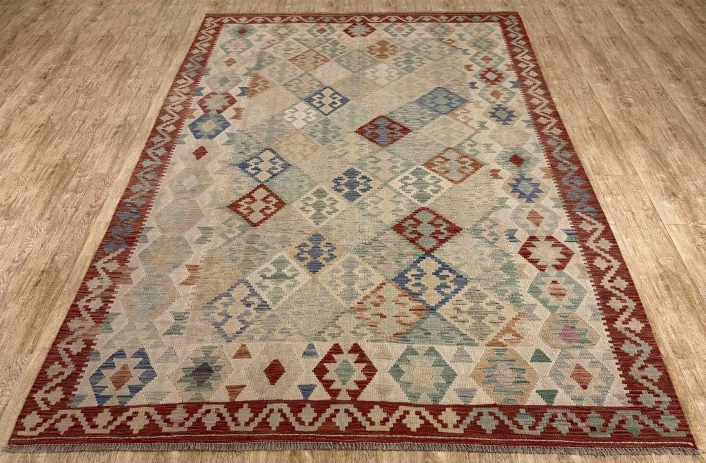 Teppich KELIM ORIGINAL | Farbe: Multi; Größe: 205x301 cm | strapazierfähig und leicht zu reinigen | Wohnzimmer | Schlafzimmer
