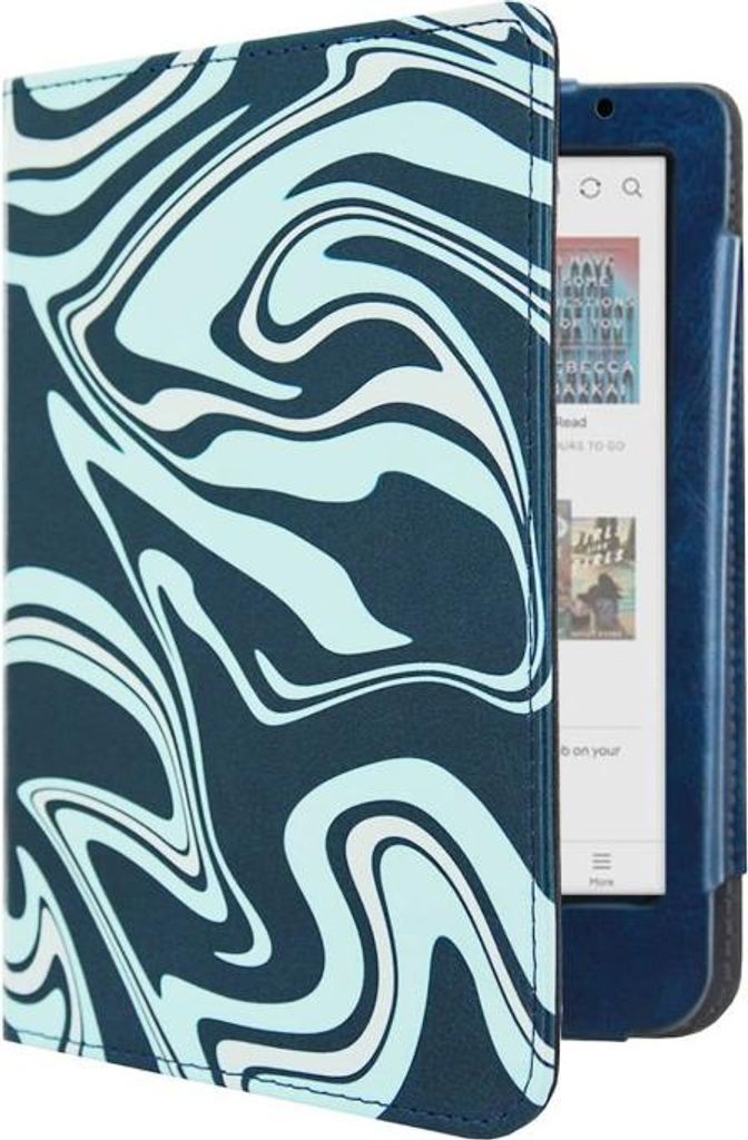 Dutch Shield - Luxe Case Hülle für das Tolino Shine Color Ebook - Klapphülle Ereader Schutzhülle Cover Grün, Blau