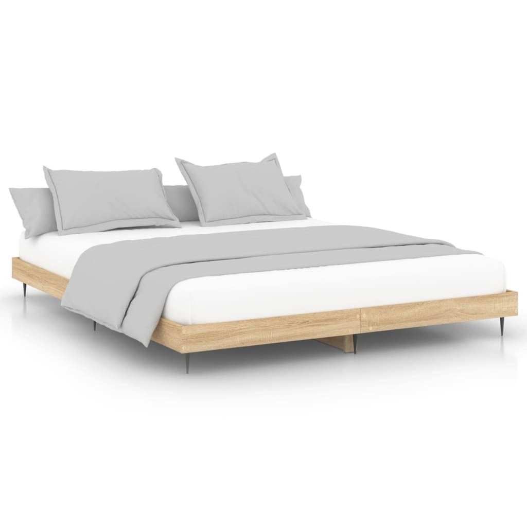 vidaXL Struttura letto senza materasso rovere Sonoma Immagine del prodotto 