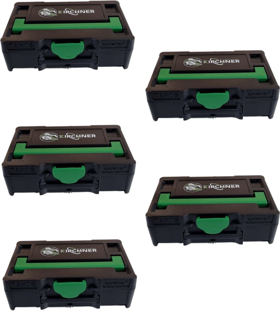 Tanos 5x Micro Systainer³ XXS 33 Festool komp. Kirchner Edition 31,3x105x66 mm