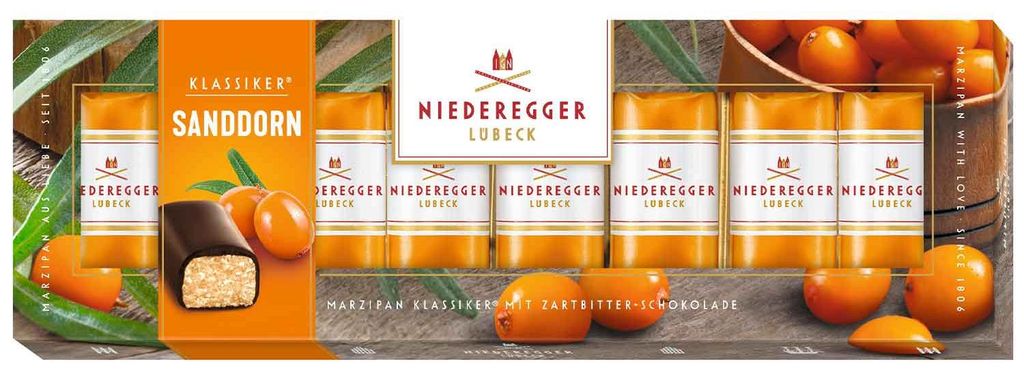 Niederegger Pralines au massepain classique à l'argousier Image du produit 