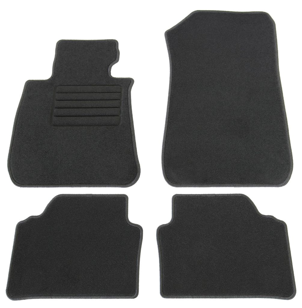 Fußmatten-Set für 3er BMW E90 + E91 Touring, 03/2005-08/2012, 4-teilig, Schwarz