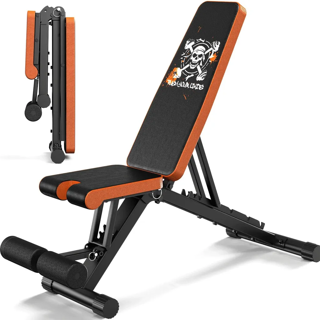 Banc de musculation inclinable avec dossier 7 niveaux et siège réglable