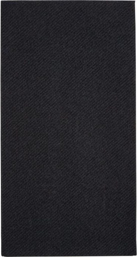 Fiesta Recyclebare Premium Tablin-Dinnerservietten, Schwarz, 40 x 40 cm, Airlaid, 1/8-Faltung (500 Stück)