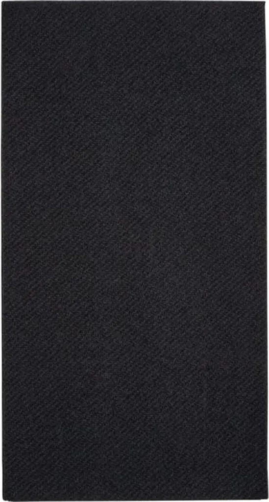 Serviettes Fiesta Premium Tablin noires 40x40 cm Airlaid pliage 1/8 x500