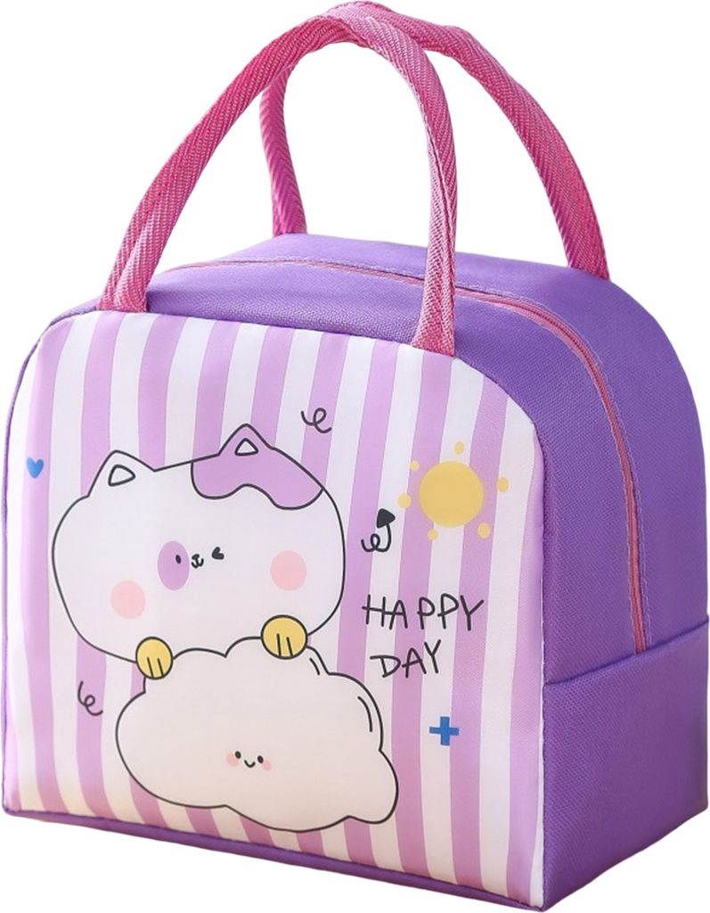 Isolierte Lunchtasche mit süßem Tiermuster, stabiler Griff, hält Lebensmittel stundenlang frisch, tragbare Thermo-Lunchtasche für Frauen und Ki...