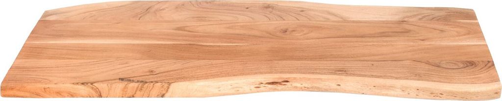 Tischplatte 100x40 cm Louisa, Holzplatte Akazienholz massiv + naturfarben + lackiert, Baumkanten-Platte für Heimwerker, Arbeitsplatten, Tische & F...