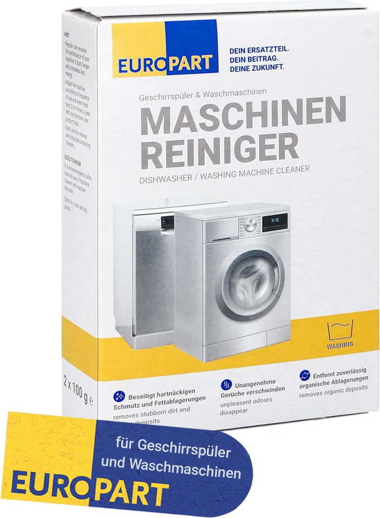 Maschinenreiniger EUROPART für Waschmaschine Geschirrspüler eine Anwendung 200g
