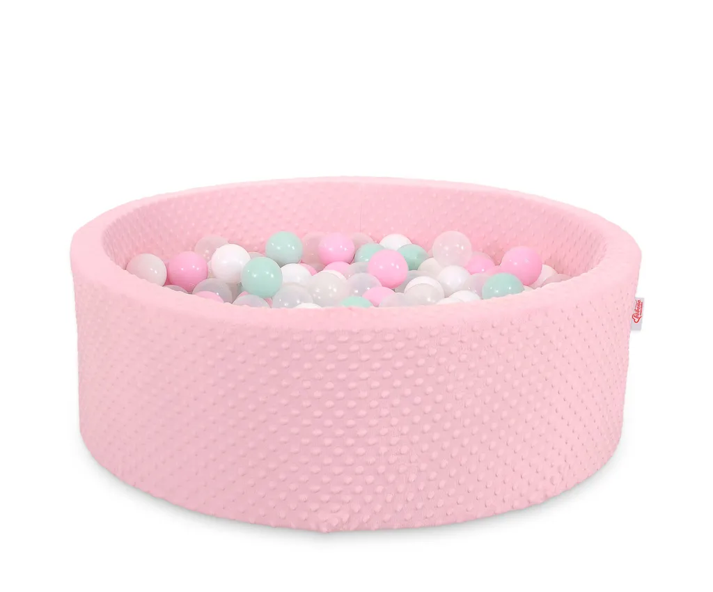 Piscine à balles sensorielle rose de 90 cm incluant 300 balles souples