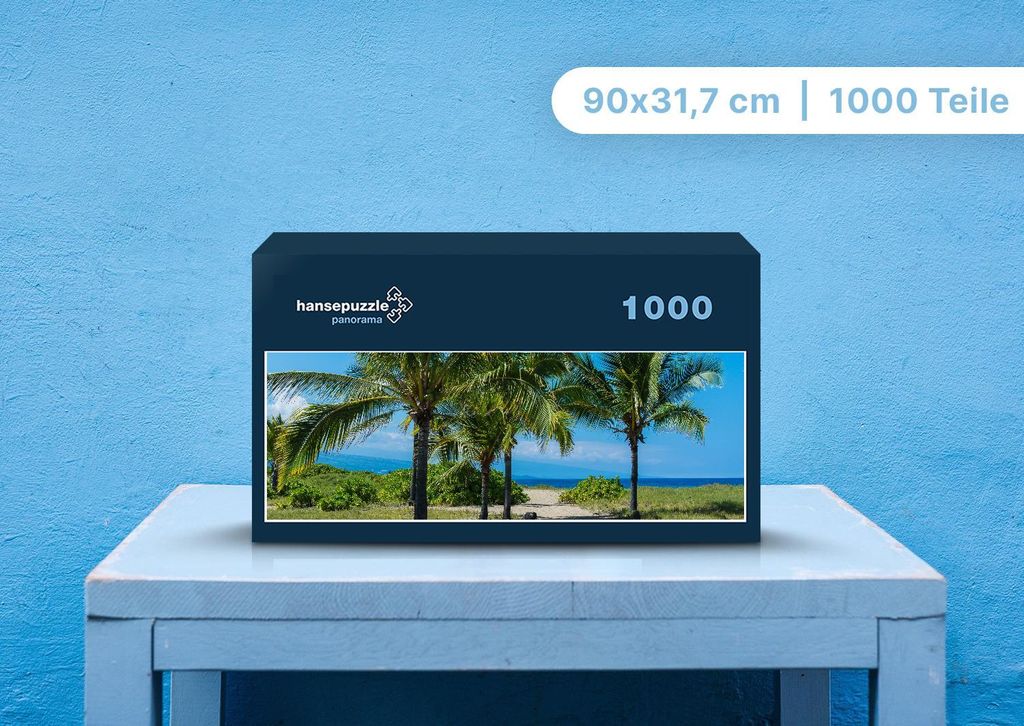 hansepuzzle 103409 - Strandweg Puzzle, 1050 Teile, Reisen, 60,0 x 46,0cm mit hochwertiger Aufbewahrung, Kartonbox und wiederverschließbarem Beutel