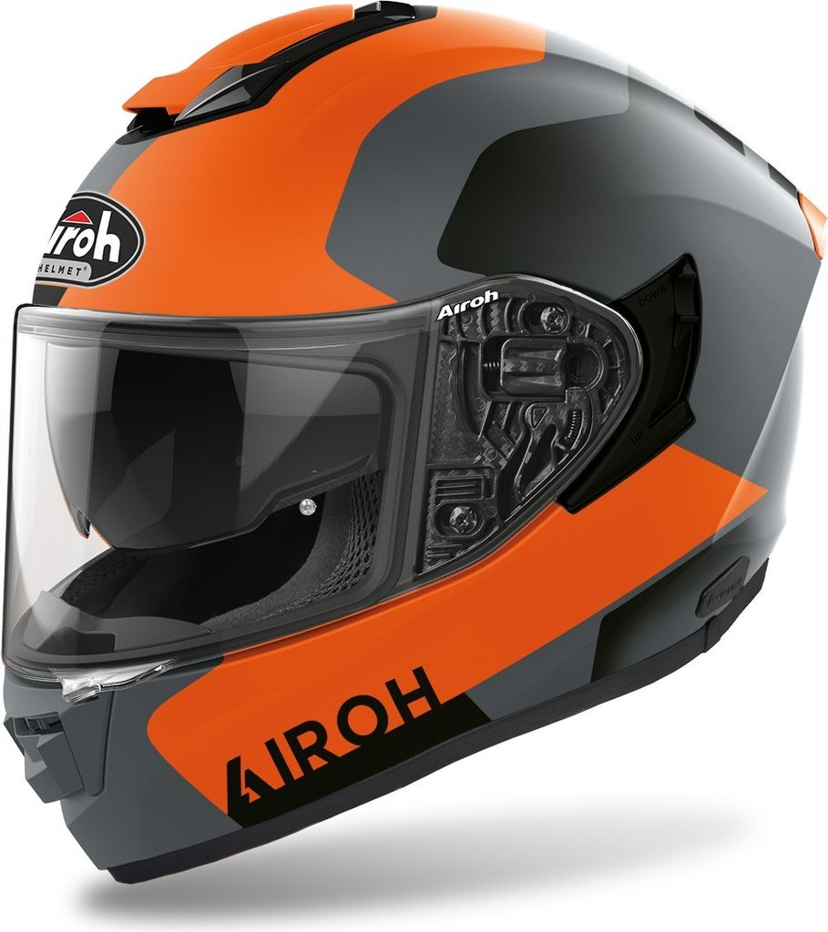 Integralhelm Crosshelm Schutzhelm Rollerhelm AIROH ST 501 Dock Orange Größe XL