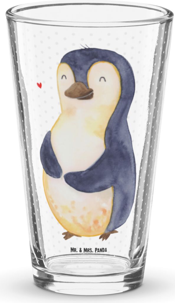 Mr. & Mrs. Panda Cocktailglas Pinguin Diät - Transparent - Geschenk, Bierglas, Pinguine, Pintglas, Glas, Tumbler, Motivation, Abnehmen, Pint