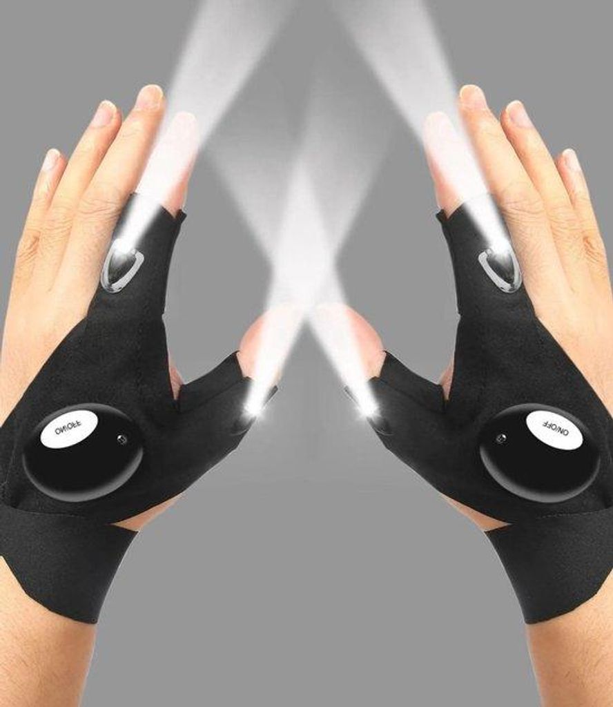 Waterdichte LED Zaklamp Handschoenen - Vrijhandige Vinger Verlichting - Coole Gadget für Camping, Angeln und Technische Reparaturen