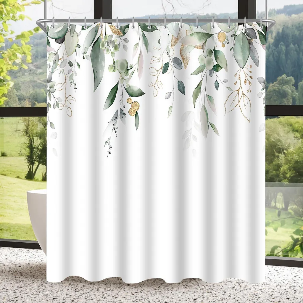 Tenda Doccia Tessuto 180x200cm Antimuffa Golden Leaves Idro