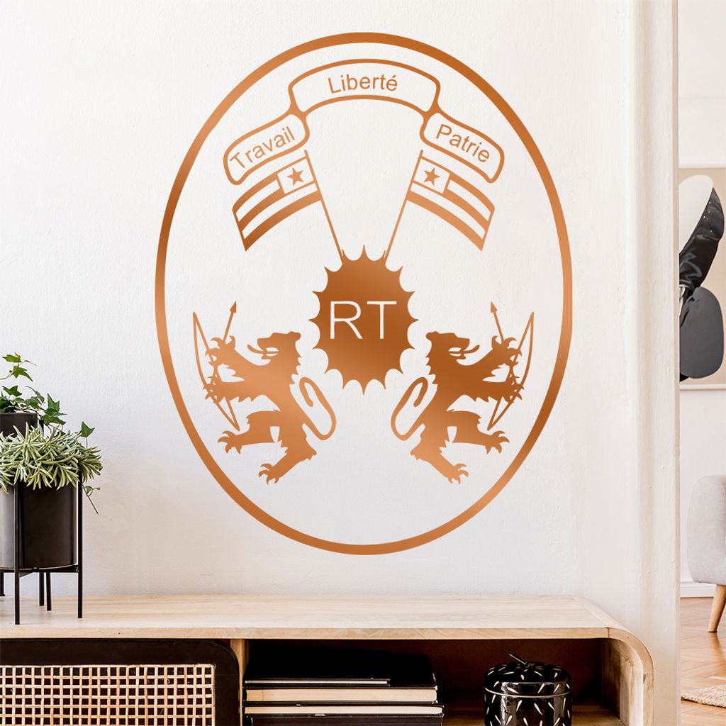 Togo Wappen Wandtattoo Wandaufkleber Wall Sticker - Dekoration, Küche, Wohnzimmer, Schlafzimmer, Badezimmer
