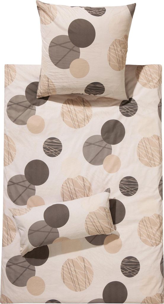 REDBEST Bettwäsche braun 1x 155x220 cm + 1x 80x80 cm