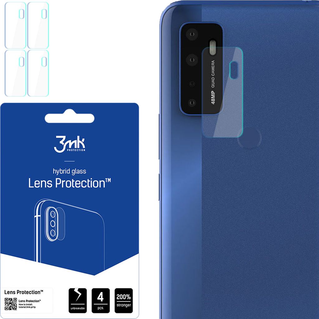 3mk Hybridglas Lens Protection für Cricket Dream 5G Kamera Objektiv Kameralinse 0,16mm 6H (4 Stück)