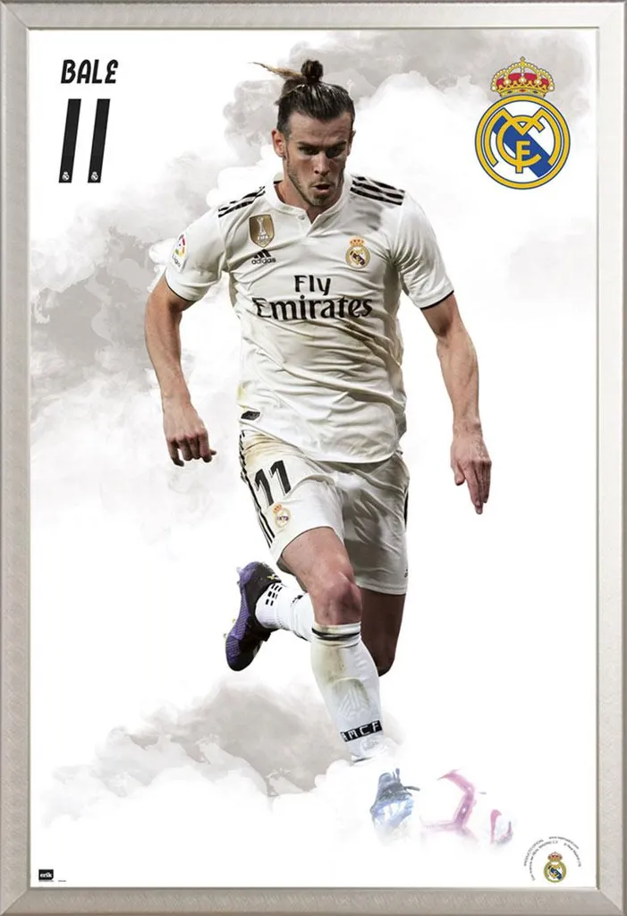Poster Gigante Real Madrid Bale 18/19 Incorniciato Alluminio Shinsuke