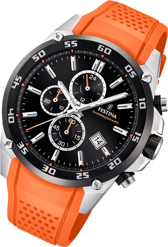 Festina F20330/4 Chronograph Uhr Herrenuhr Silikon Chrono