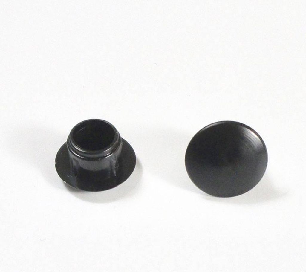 Ajile, 50 Stück, Blindstopfen Kunststoff für Lochdurchmesser 9 mm, Abdeckkappe Schwarz, OBF109x50