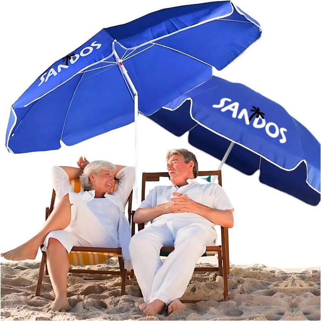 Klappbarer Garten-Strandschirm, doppelt faltbar, wasserdichte Hülle, XXL