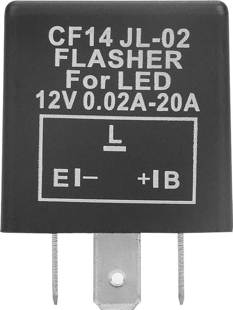 CF14 LED Flasher Relay – 3-poliges Blinkrelais für LED-Blinker, 12V Hyper Flash Fix für Autos