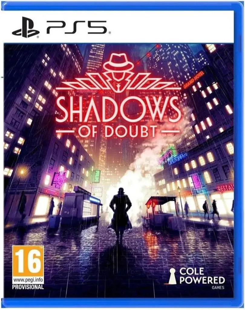 Shadows of Doubt PS5 jeu d'enquête immersif en édition physique PAL