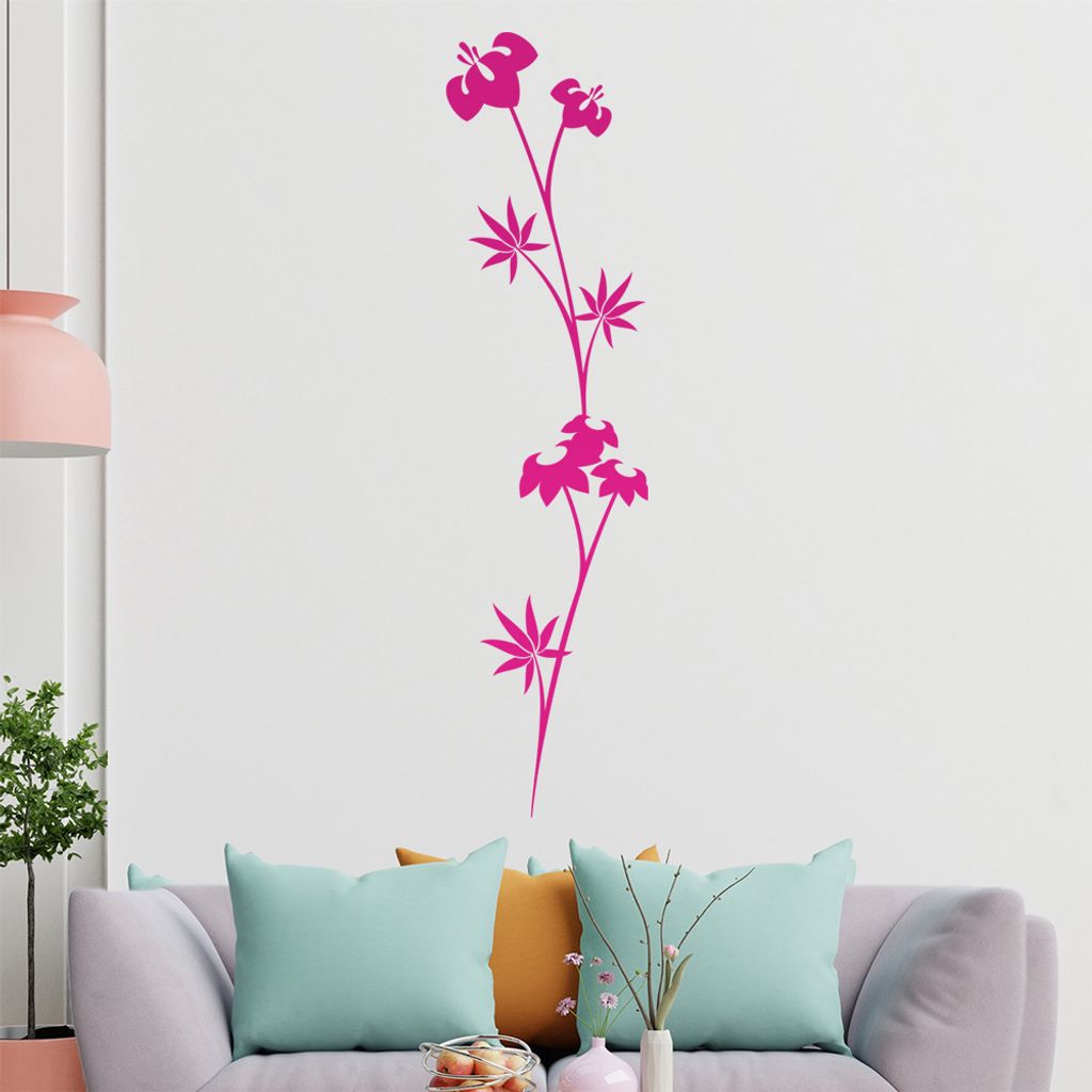 Stern - Blatt Wandtattoo in 6 Größen - Wandaufkleber Wall Sticker - Dekoration, Küche, Wohnzimmer, Schlafzimmer, Badezimmer