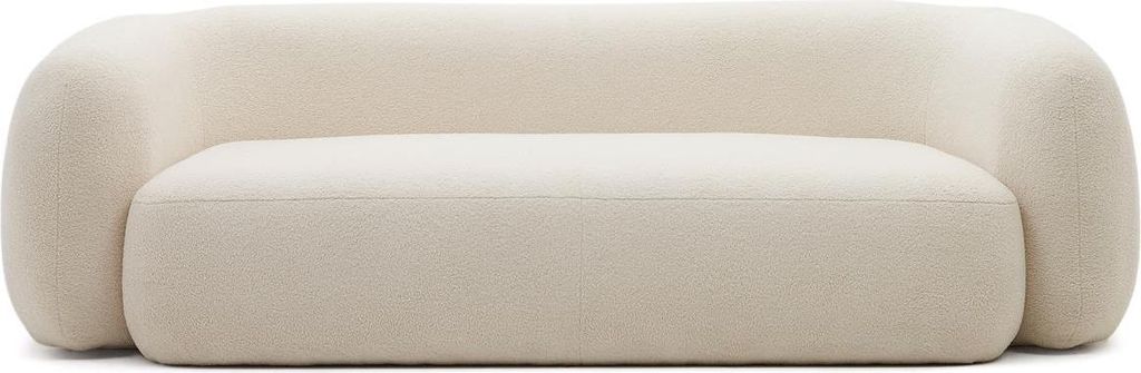 3-Sitzer-Sofa Mallina 246 x 124 x 76 cm Bouclé Off- White Sitzgarnitur Couch Neu